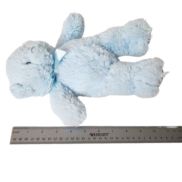 Baby Gund My First Teddy Bear Blue Embroidered Plush Stuffed Toy Satin Feet - Picture 7 of 7